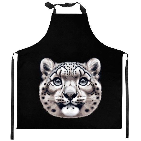Snow Leopard Leopard White Leopard Kitchen Aprons