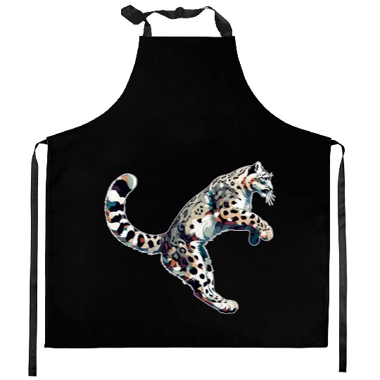 Snow Leopard Leopard White Leopard Kitchen Aprons