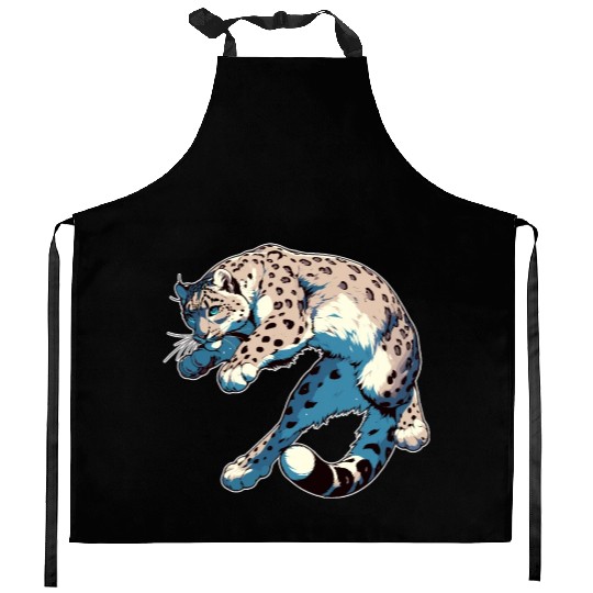 Snow Leopard Leopard White Leopard Kitchen Aprons