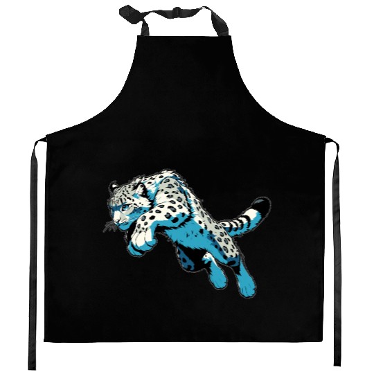 Snow Leopard Leopard White Leopard Kitchen Aprons