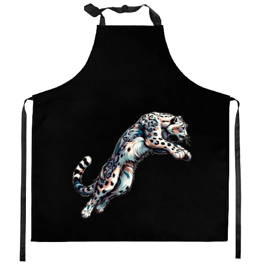 Snow Leopard Leopard White Leopard Kitchen Aprons