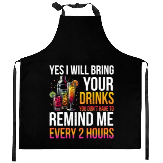 Bartender funny Bartending Kitchen Aprons