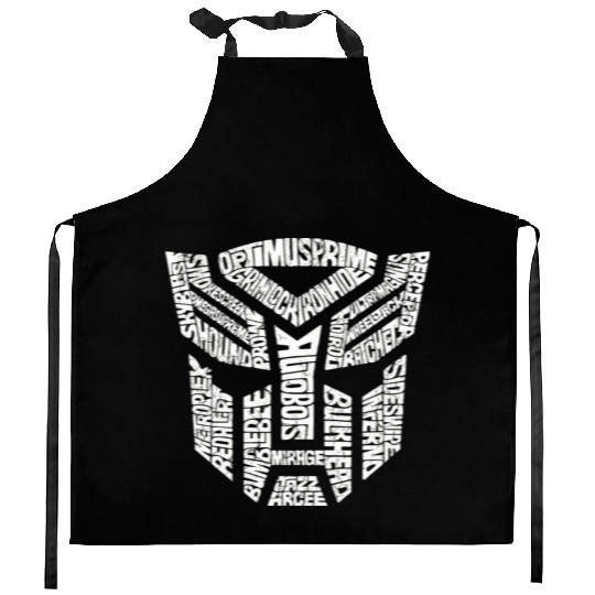 Trans formers Autobots Comics Typography Kitchen Aprons