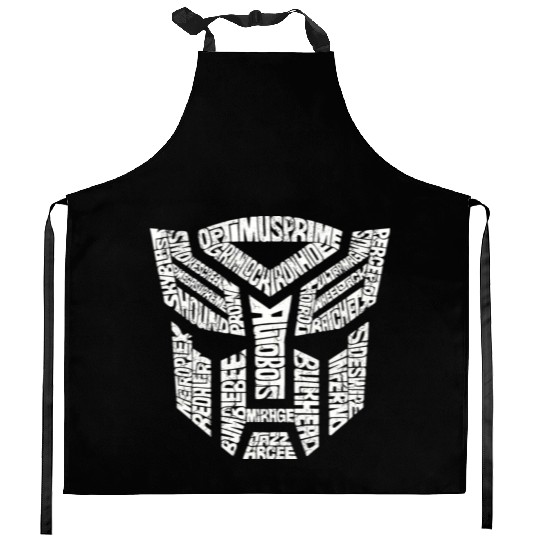 Trans formers Autobots Comics Typography Kitchen Aprons