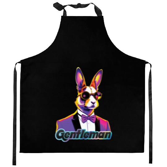 Pop Art Playboy Rabbit Gentleman Cyberpunk Bunny Kitchen Aprons