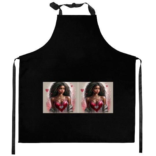 Cupid's Choice: Melanin Magic Kitchen Aprons