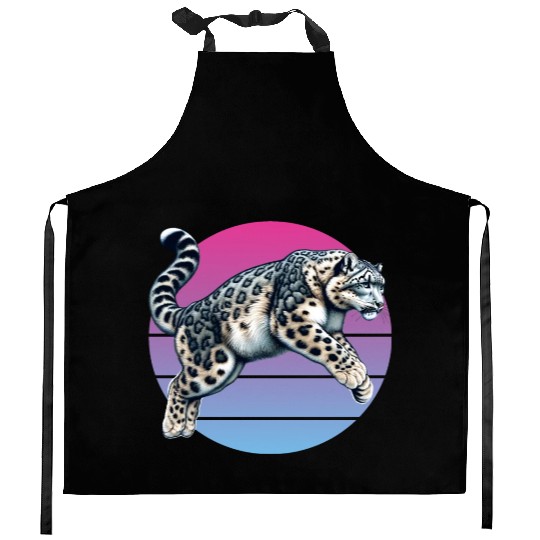 Snow Leopard Leopard White Leopard Kitchen Aprons