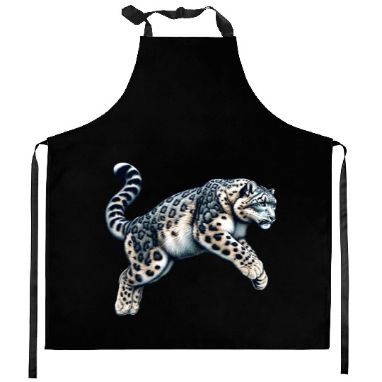Snow Leopard Leopard White Leopard Kitchen Aprons