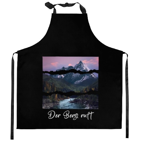 the mountain is calling Kitchen Aprons
