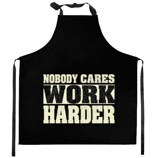 Nobody Cares Work Harder Fitness Workout Gym Kitchen Aprons