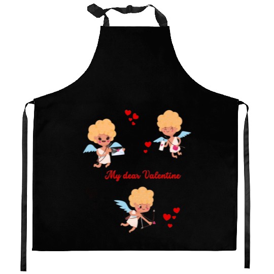 Spread love and Embrace cupid's charm! Kitchen Aprons