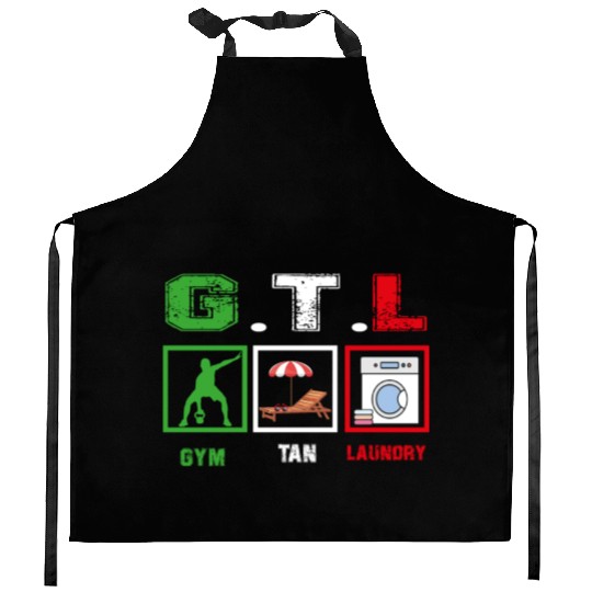 Gym Tan Laundry GTL New Italian Flag apparel Kitchen Aprons