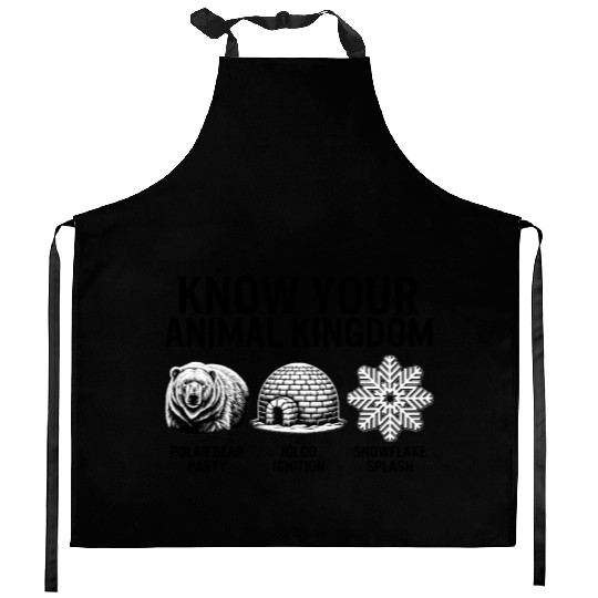 Winter Kitchen Aprons, Know Your Animal Kingdom Polar Bear