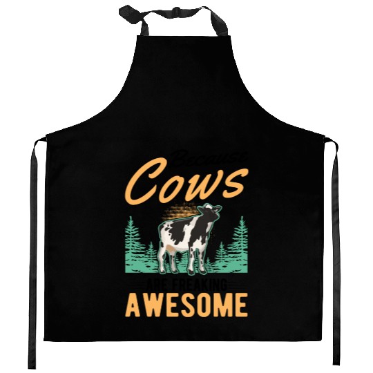 Cow Cattle Breeder Farmer Cows Kitchen Aprons
