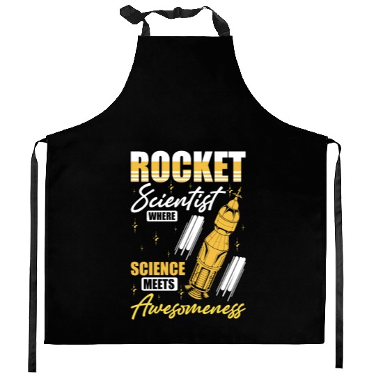 Space Engineer Rocket Scientist Awesomeness Kitchen Aprons
