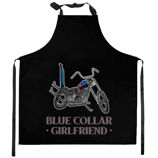 Blue Collar Girlfriend Motorcycle Kitchen Aprons