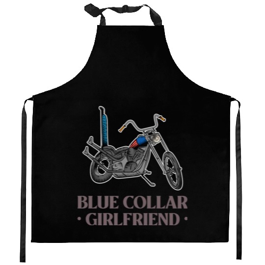 Blue Collar Girlfriend Motorcycle Kitchen Aprons