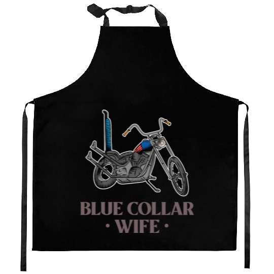 Blue Collar Wife Motorcycle Kitchen Aprons