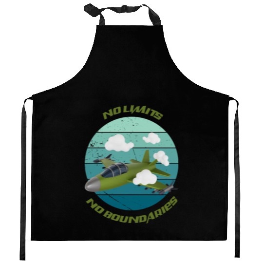 No Limits No Boundaries Jet Design Kitchen Aprons