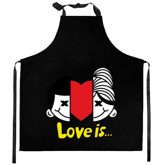 love is love Kitchen Aprons