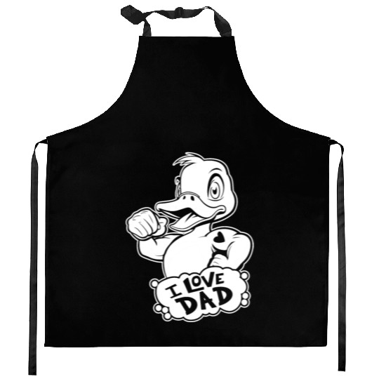 Duck Goose Geese I Love Dad Kitchen Aprons