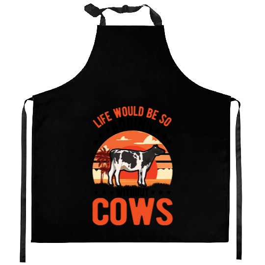 Cow Cattle Breeder Farmer Cows Kitchen Aprons