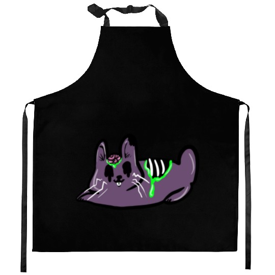 zombie bunny Kitchen Aprons