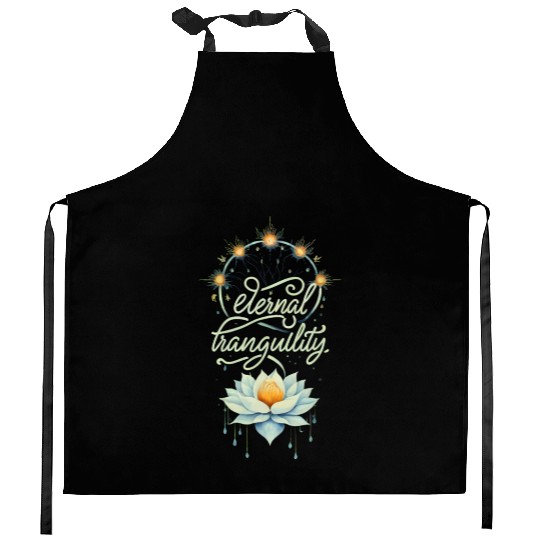 Luminous Lotus Serenity Kitchen Aprons