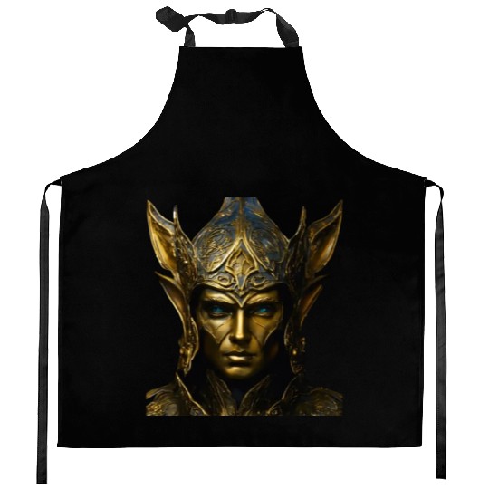 Portrait of an Ancient Monarch Kitchen Aprons