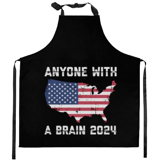 2024 Brain Vote Democracy Anti-Trump Kitchen Aprons