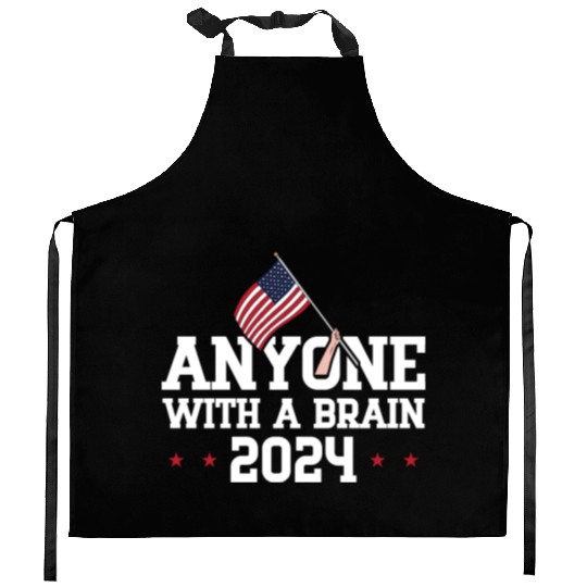2024 Brain Vote Democracy Anti-Trump Kitchen Aprons