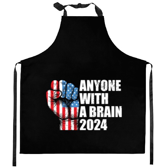 2024 Brain Vote Democracy Anti-Trump Kitchen Aprons