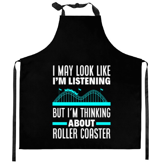 Roller Coaster Wooden Coaster Amusement Park Kitchen Aprons