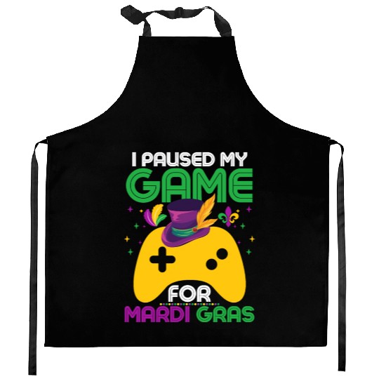 Game Lover Mardi Gras Celebration Kitchen Aprons