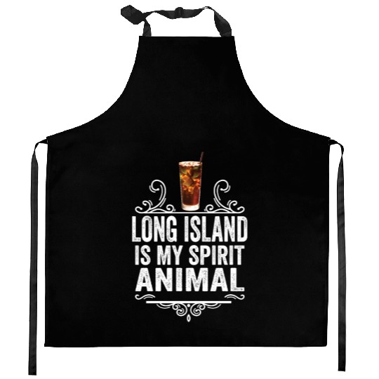 Long Island Iced Tea Is My Spirit Animal Funny Kitchen Aprons