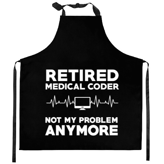 Retired Medical Coder Retirement Gift Kitchen Aprons