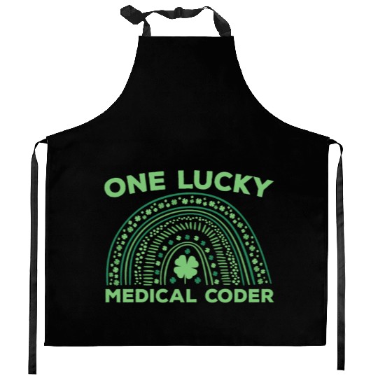 Medical Coder St.Patrick's Day Kitchen Aprons