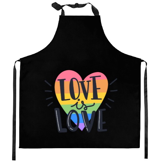 love is love Kitchen Aprons