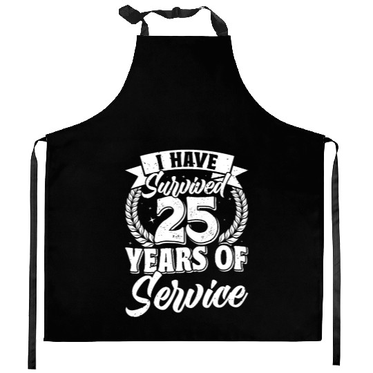 Service Anniversary Survived 25 Years of Service Kitchen Aprons
