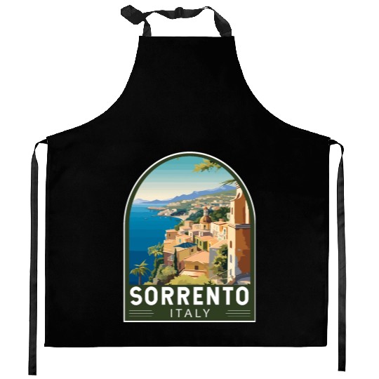 Sorrento Italy Travel Art Emblem Kitchen Aprons
