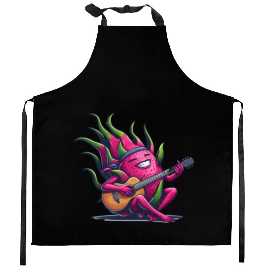 Dragon Fruit Jam: Playing the Guitar Kitchen Aprons
