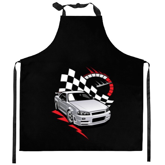 Racing car Kitchen Aprons