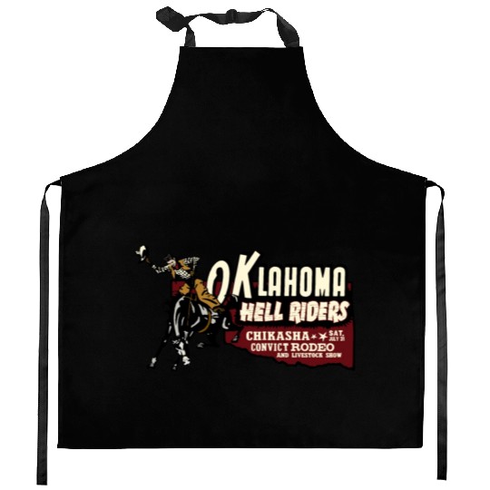 Vintage Convict Rodeo Oklahoma Kitchen Aprons