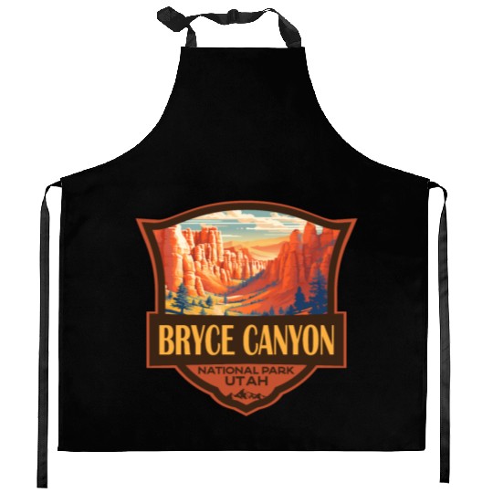 Bryce Canyon National Park Travel Retro Badge Kitchen Aprons