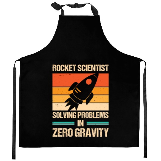 Rocket Scientist Retro Zero Gravity Vintage Kitchen Aprons
