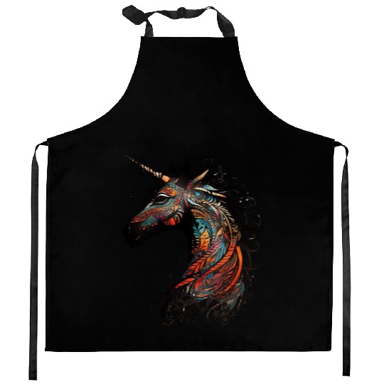 Mystical Colors Unicorn Kitchen Aprons