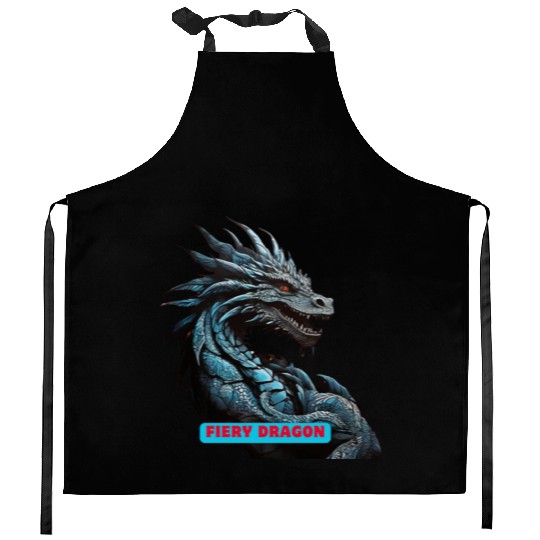 Fiery Dragon Art Kitchen Aprons