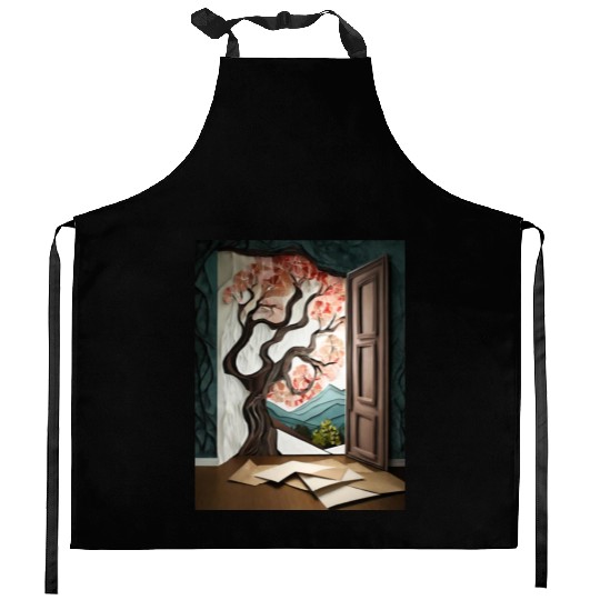Firefly Dark room with near window with tree 85837 Kitchen Aprons