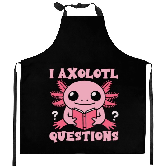 Axolotl Questions Kitchen Aprons
