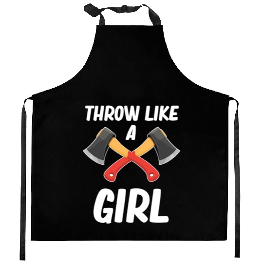 Throw Like A Girl Axe Throwing Chainsaw Bushcraft Kitchen Aprons